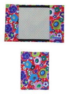 HSS12 MAGIC FLOWERS/ ASTERISK NOTEBOOK COVER - RED